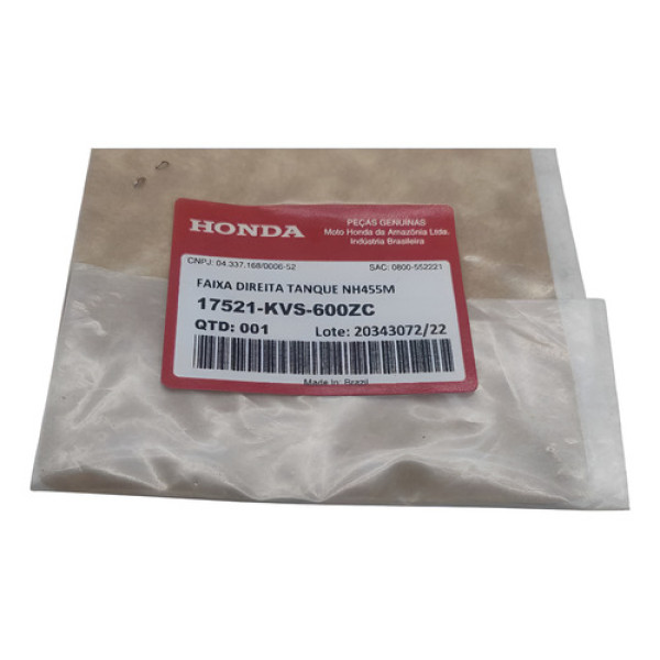 Adesivo Asa Direita Honda Cg 150 2009 Original