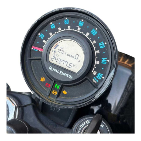 Painel Royal Enfield Meteor C Detalhe Km: 24.377